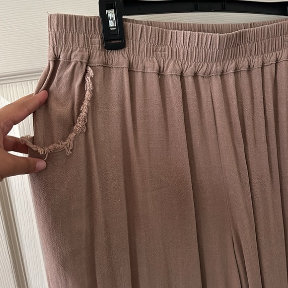 plus size linen blend pants - Picture 5 of 8